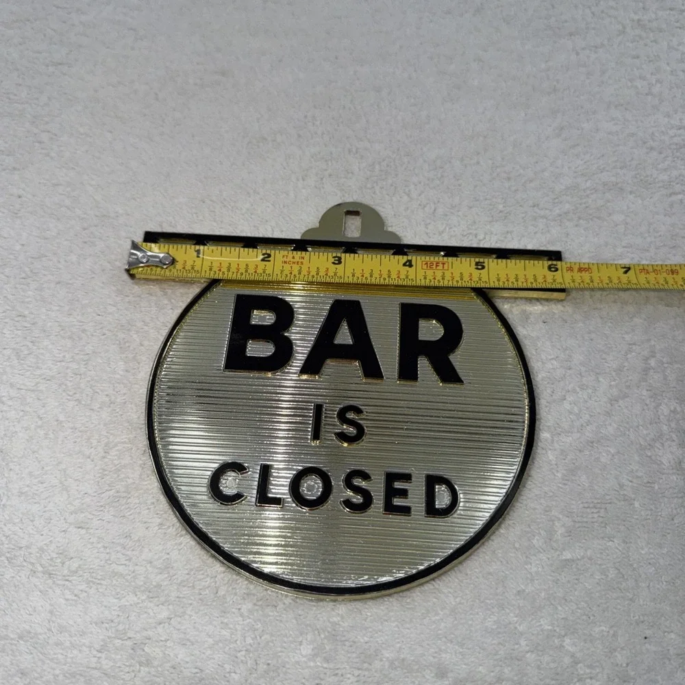 New Rare Vintage 1970's Bar Is Open/Closed Reversible Hanging Sign